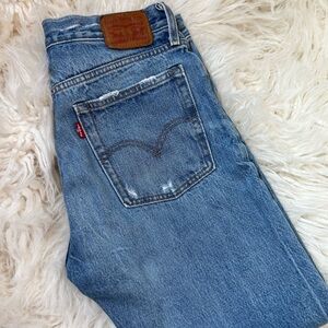Levi's distressed button-fly Jeans